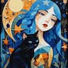 blue girl