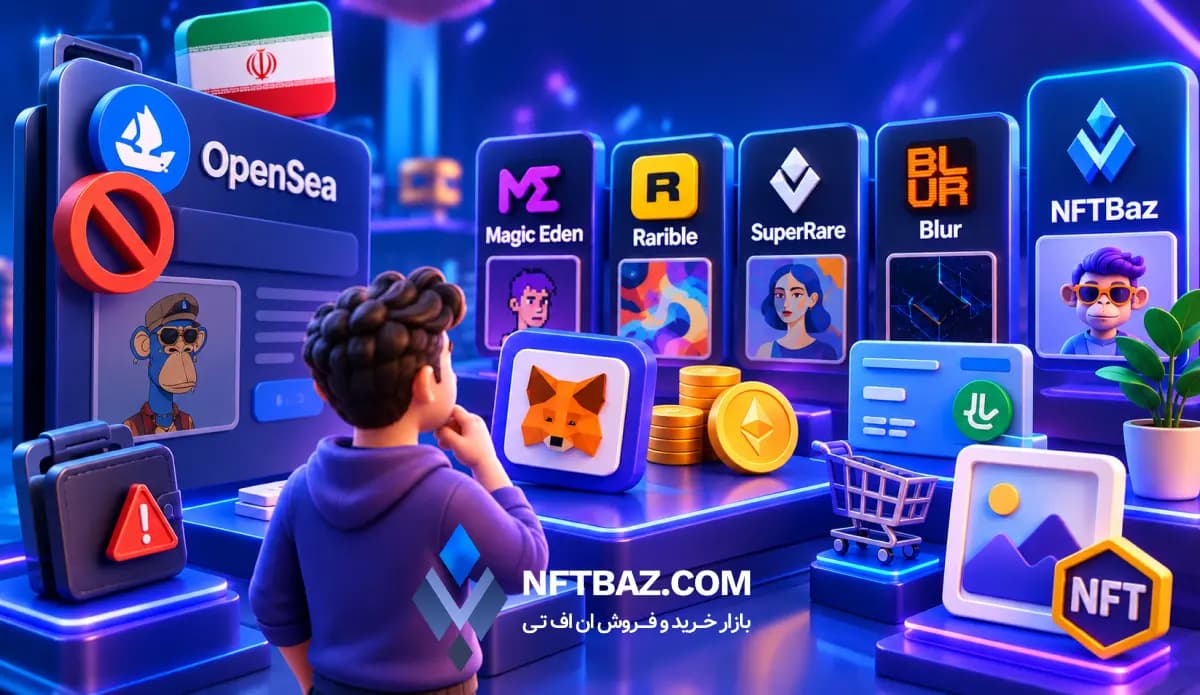 جایگزین اوپن سی برای ایرانیان؛ کدام بازار NFT محدودیت کمتری دارد؟ (راهنمای ۱۴۰۵)