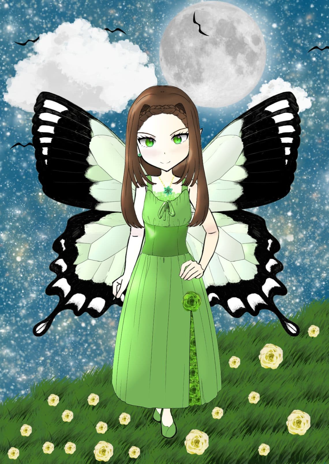 3d Render Teal Butterfly