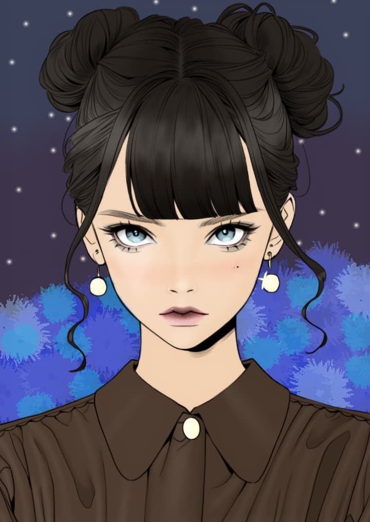 3d Render Dark Brown Girl