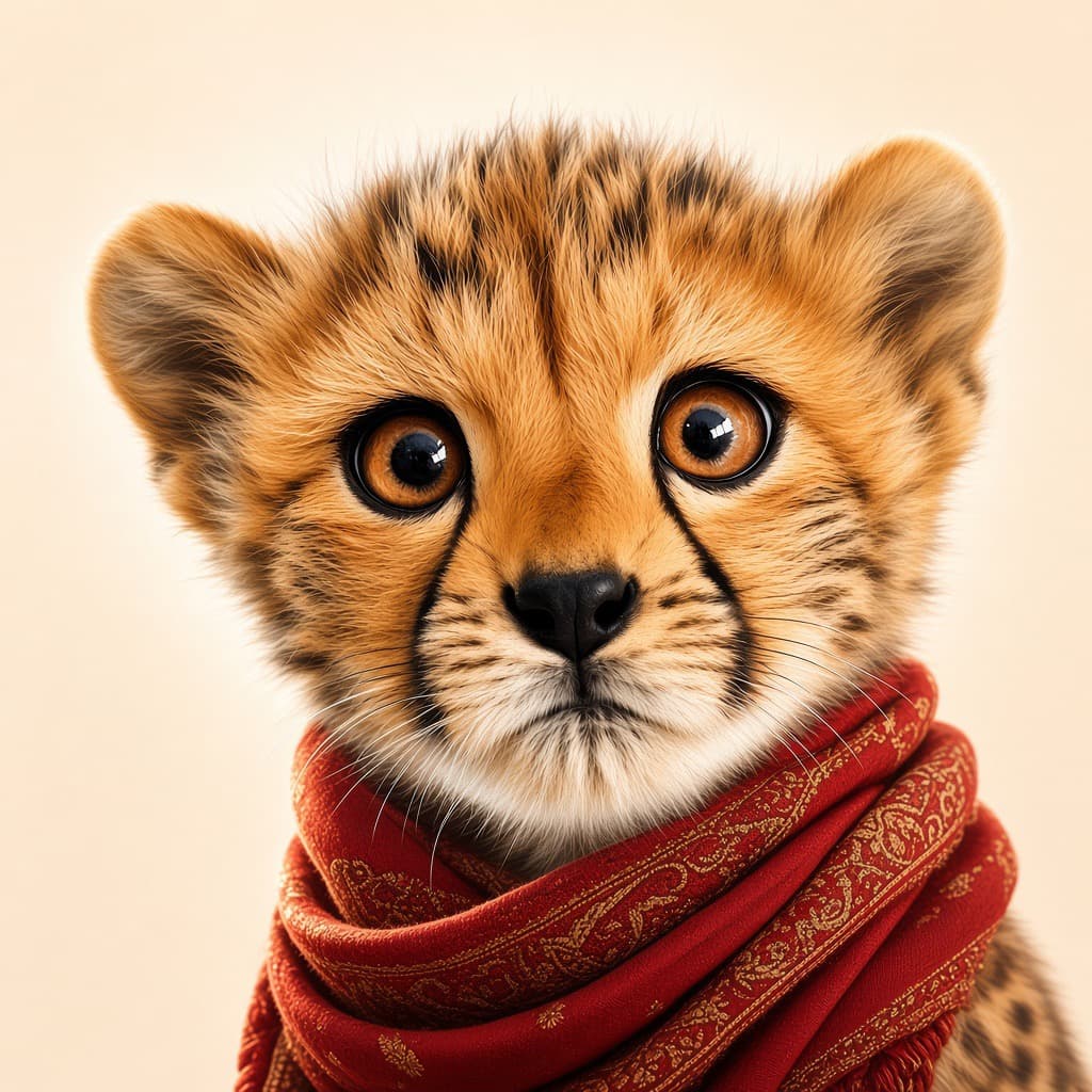 3d Rendering Cream Cheetah