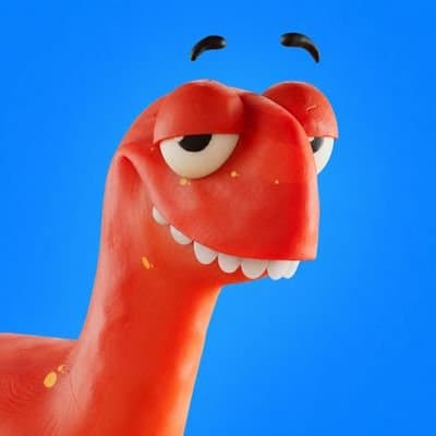 3d Render Blue Red Dinosaur