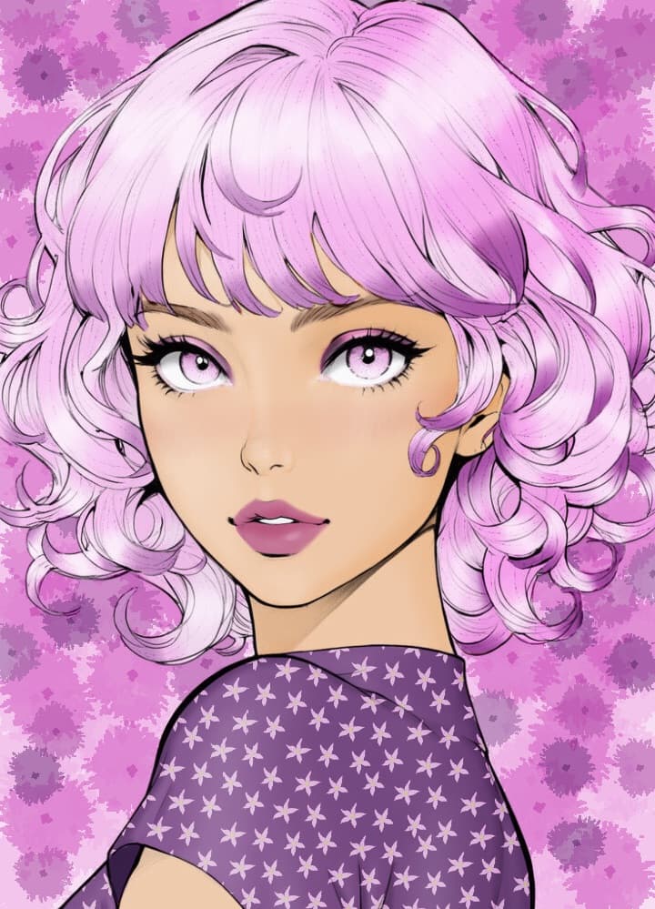 3d Render Lavender Woman
